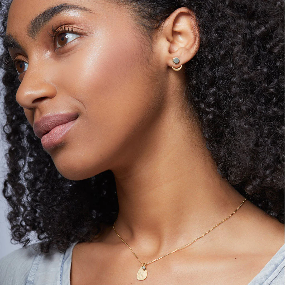 Stone Moon Phase Ear Jacket - Image 4