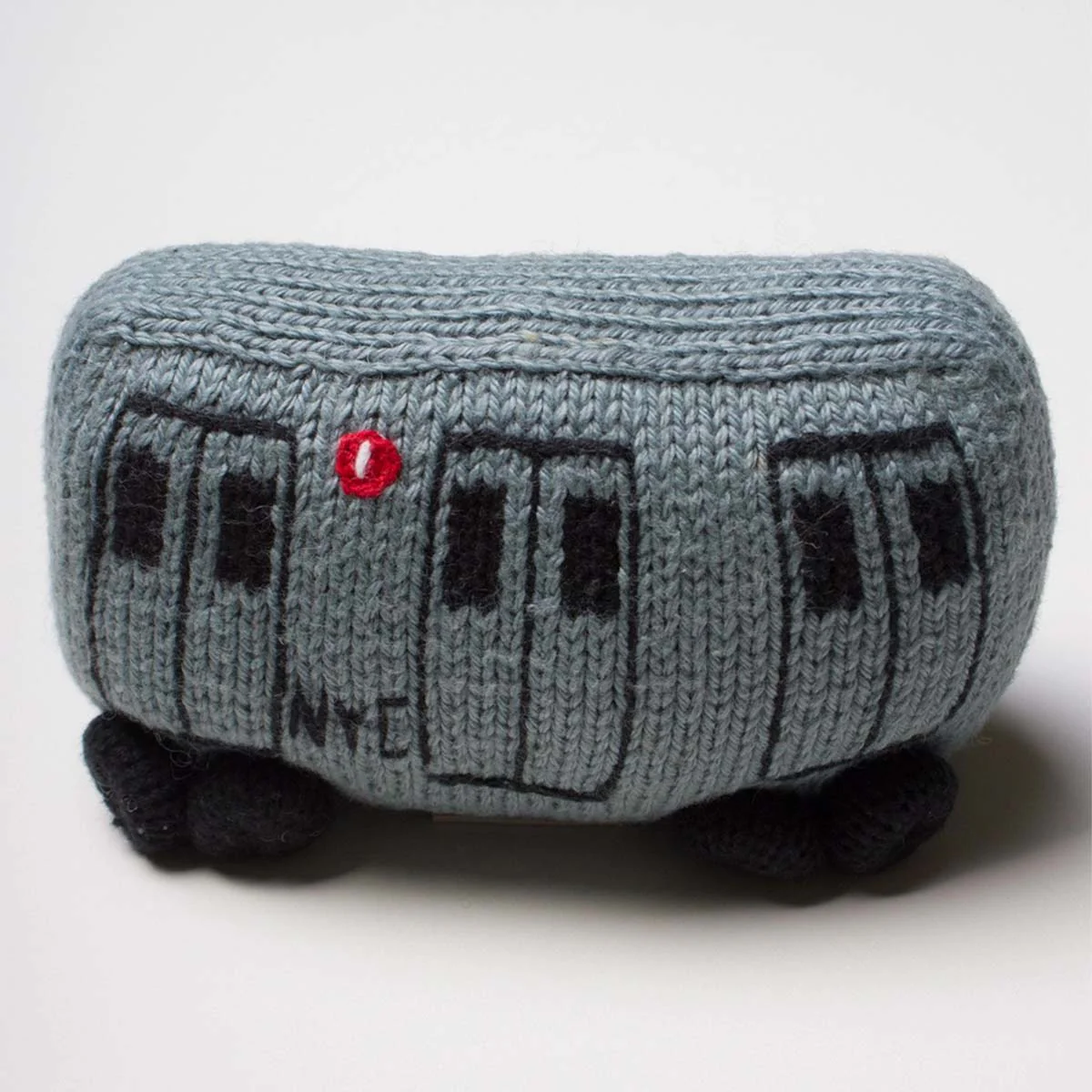 Subway Train Car Soft Knit Rattle