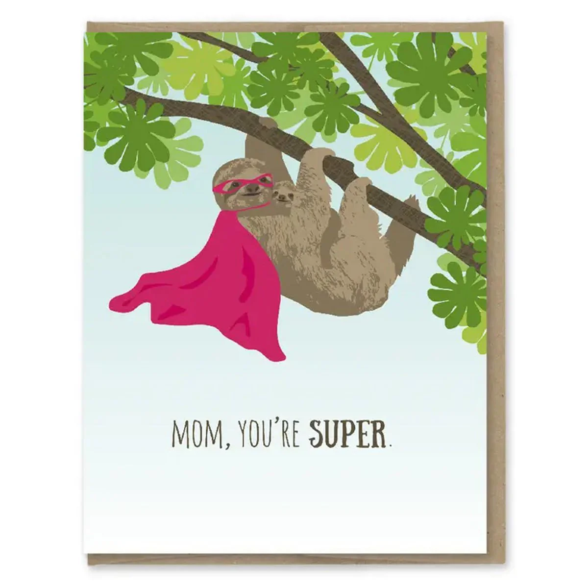 Super Mom Sloth Greeting Card