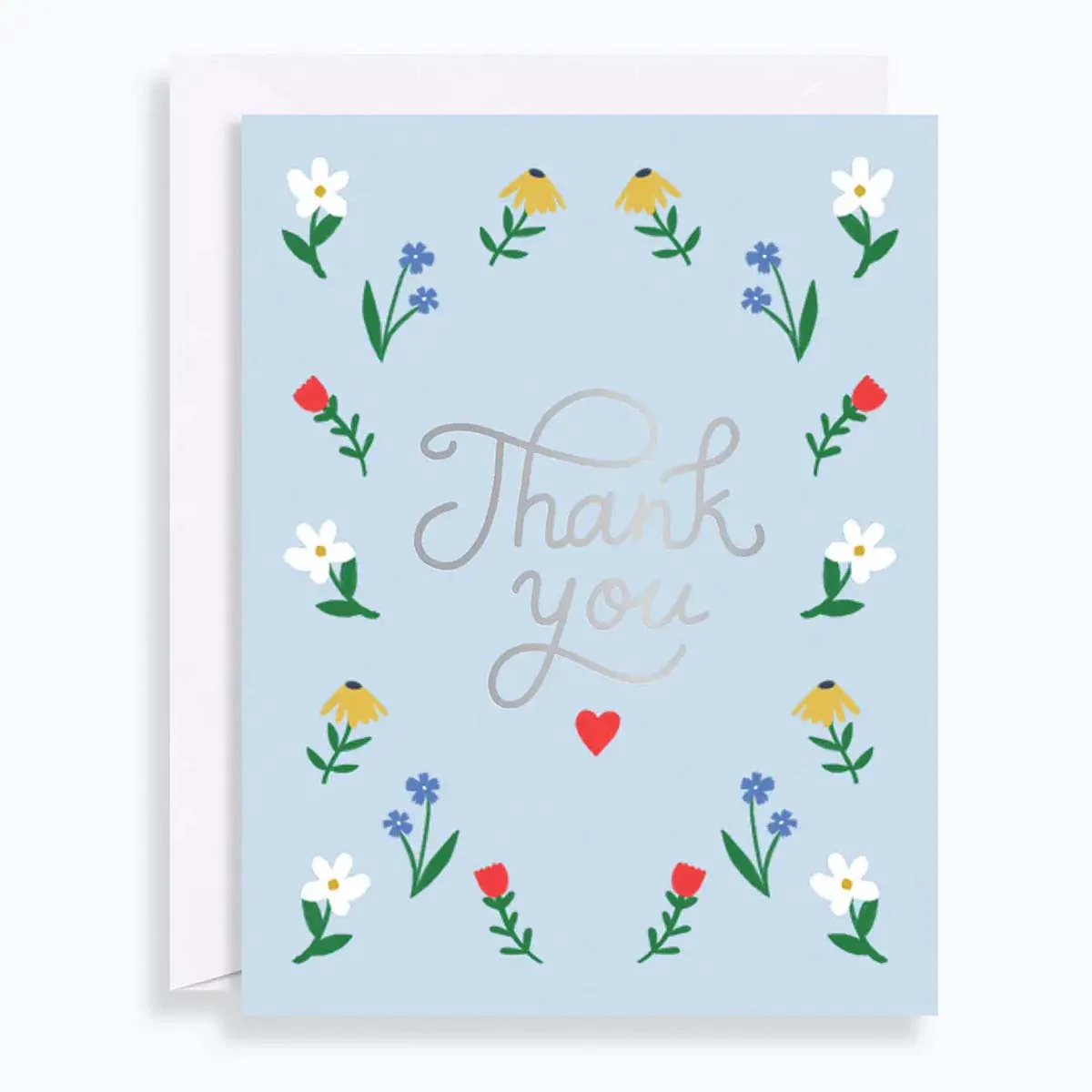 Symmetrical Flowers Thank You - Box of 10 Cards
