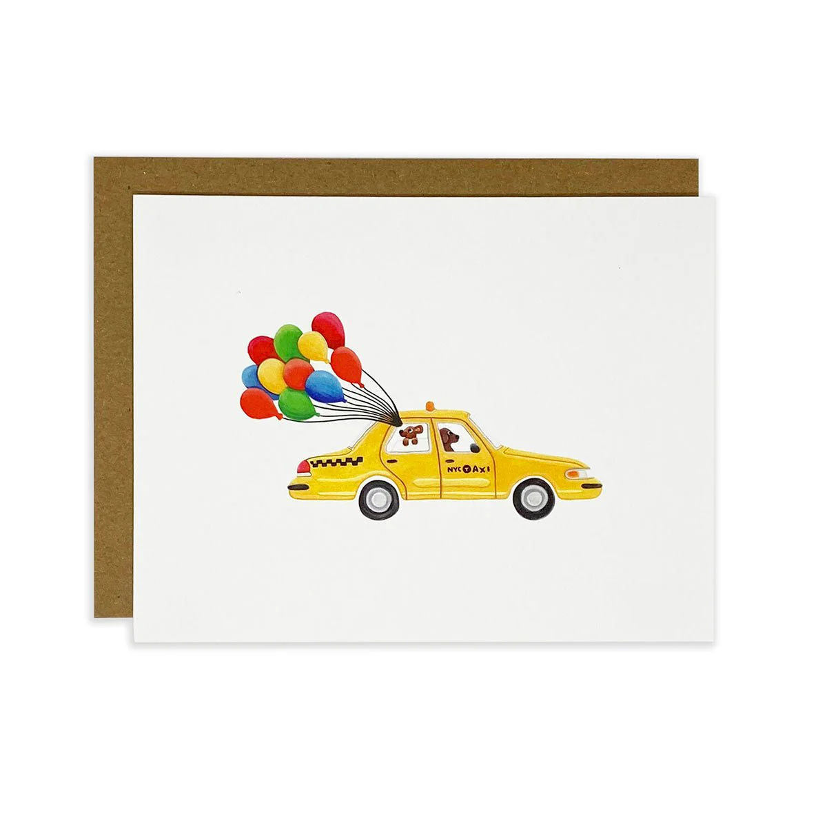 Taxi Cab Greeting Card