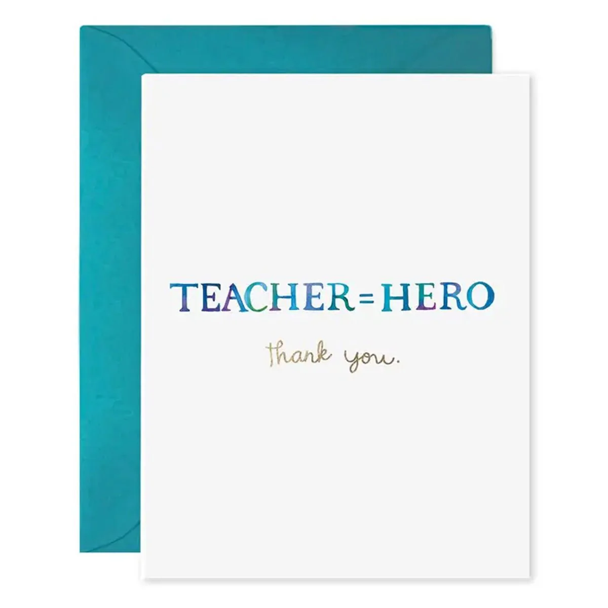 Teacher = Hero Greeting Card