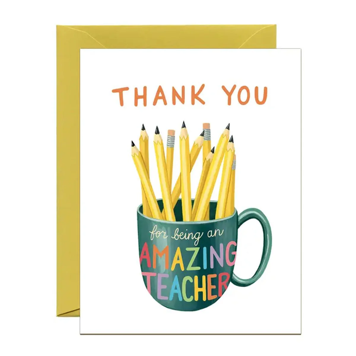 Teacher Mug Greeting Card