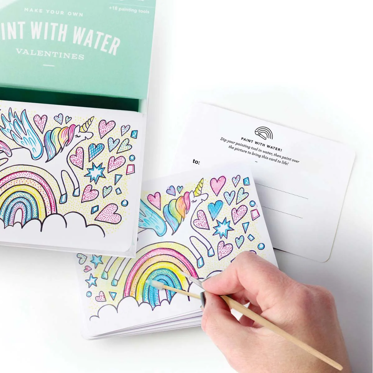 Unicorn Paint with Water Valentine Kit