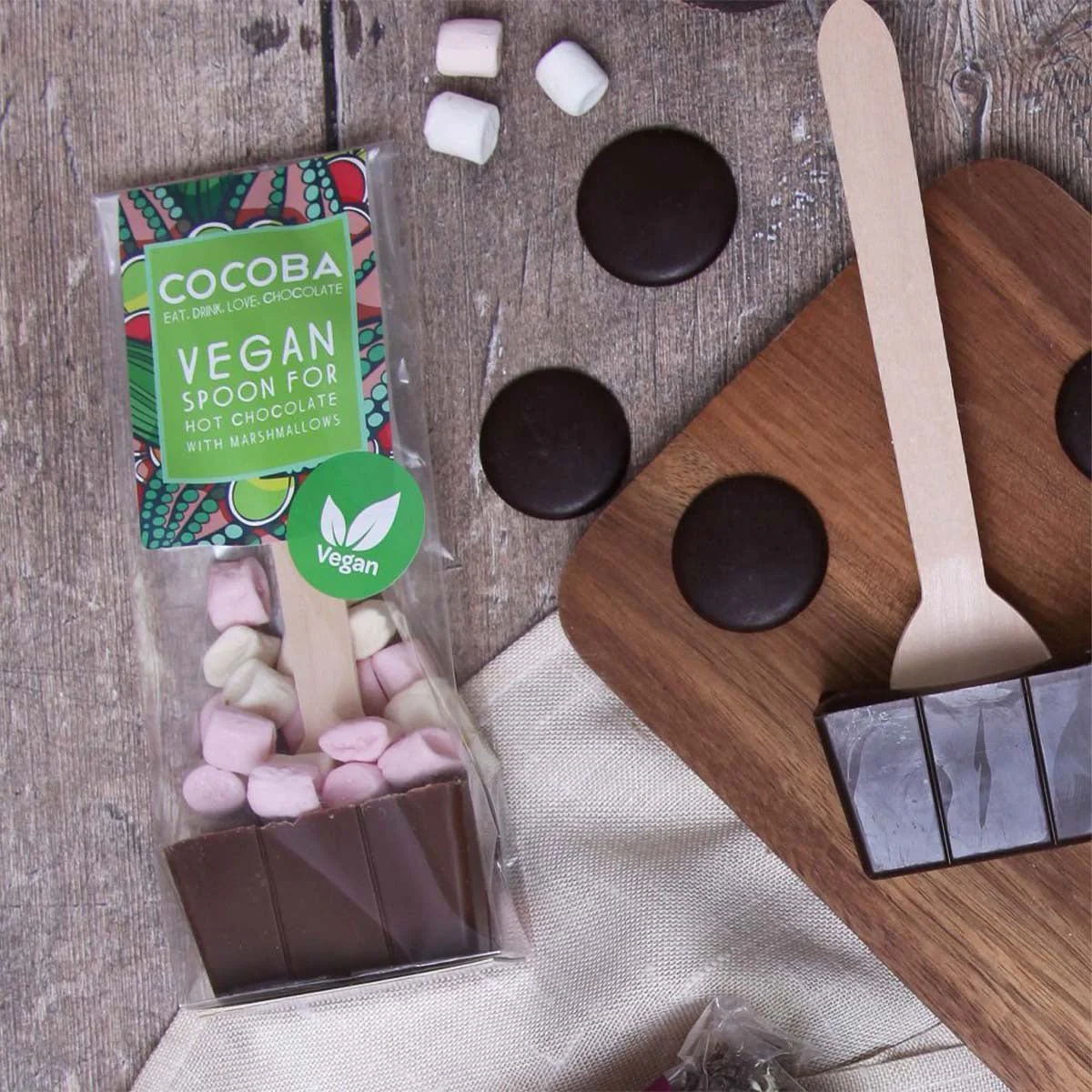 Vegan Marshmallow Milk Chocolate Hot Chocolate Spoon - Image 3
