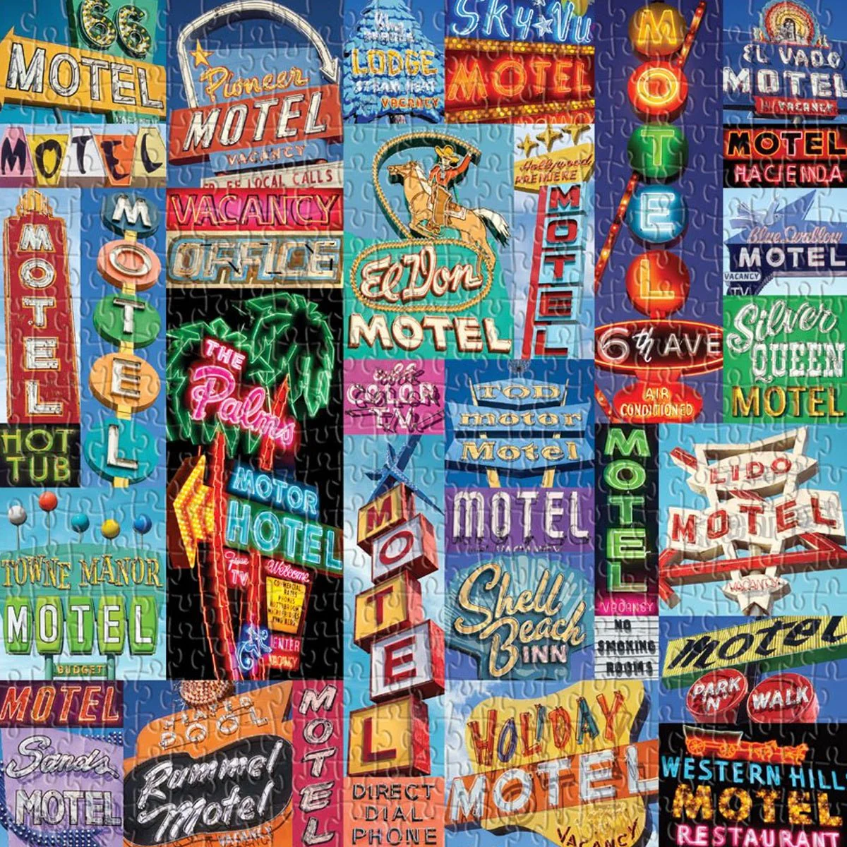 Vintage Motel Signs Puzzle - Image 2