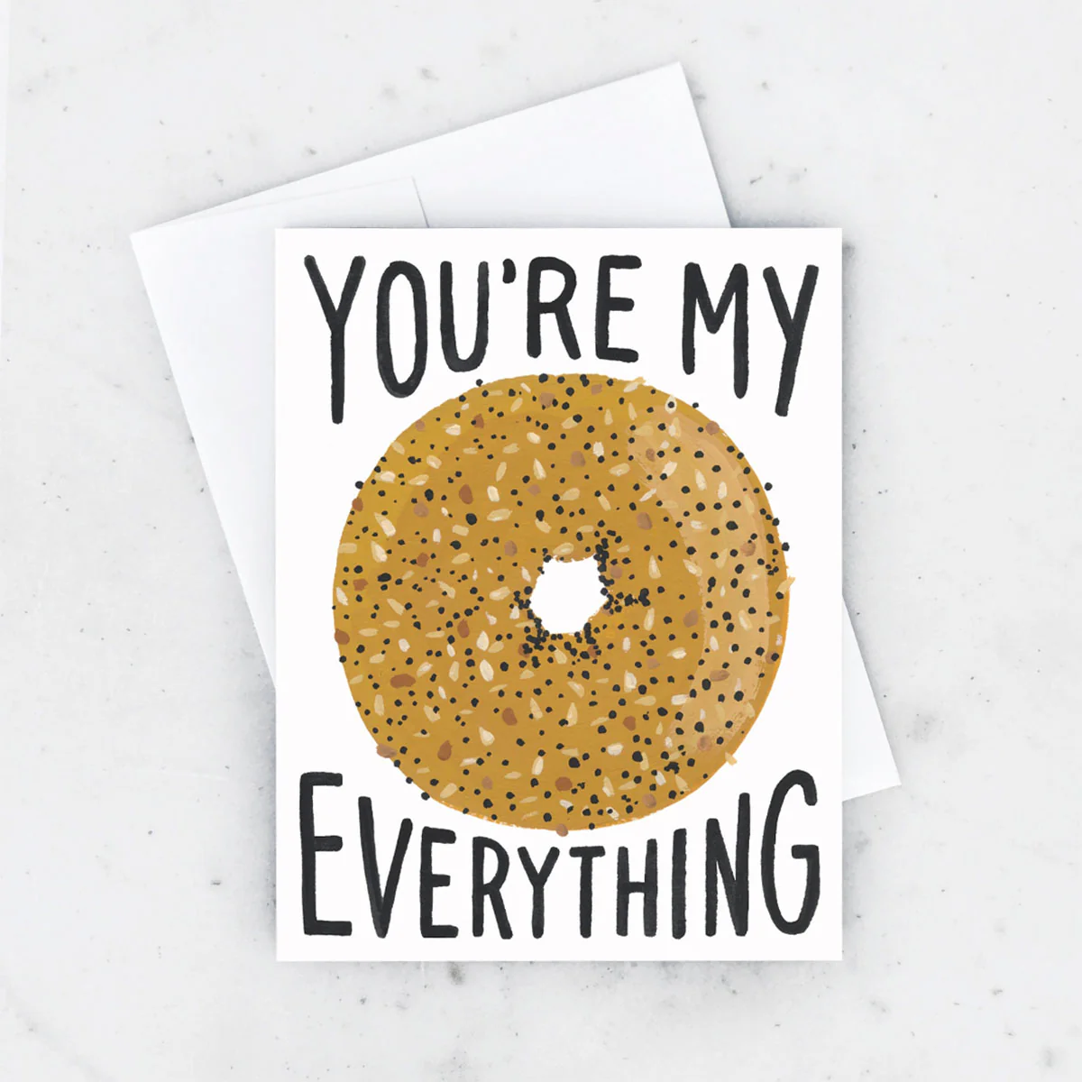You're My Everything Bagel Greeting Card - Image 3