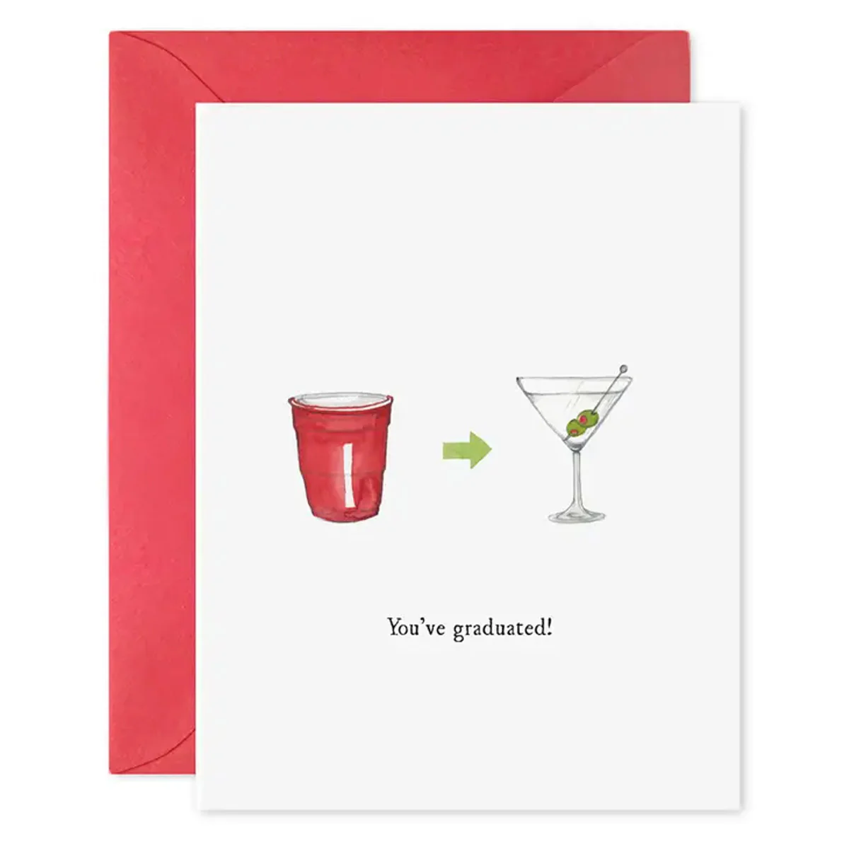 You've Graduated Martini Greeting Card