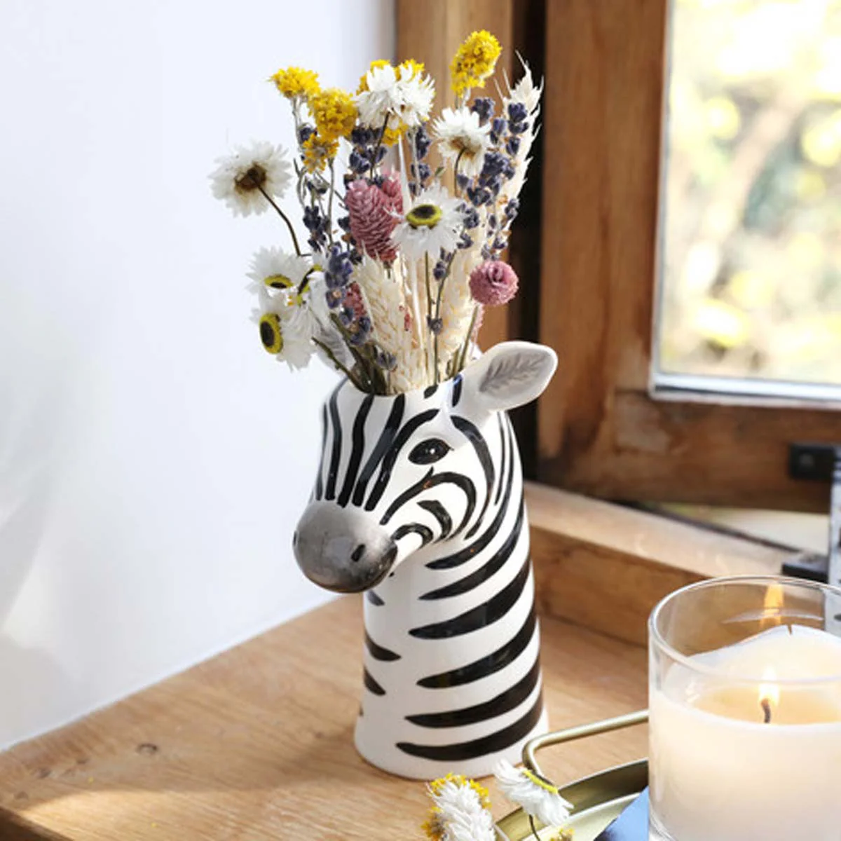 Zebra Head Planter Vase - Image 3